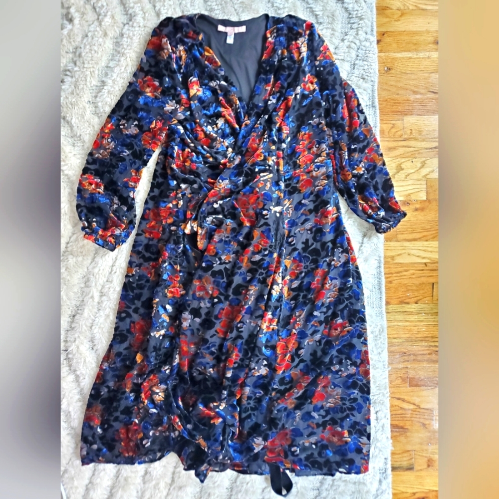 🌺 Hutch (Anthropologie) 🌺 Burnout Velvet Wrap Dress / Duster